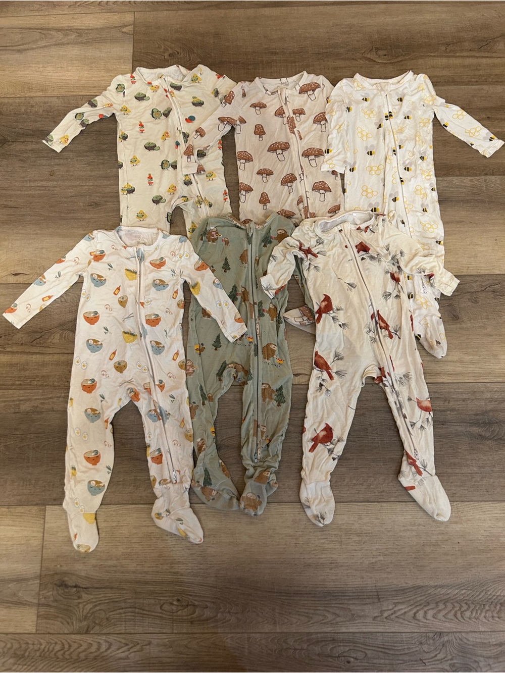Angel Dear Bamboo Baby Footies size 9-12 months